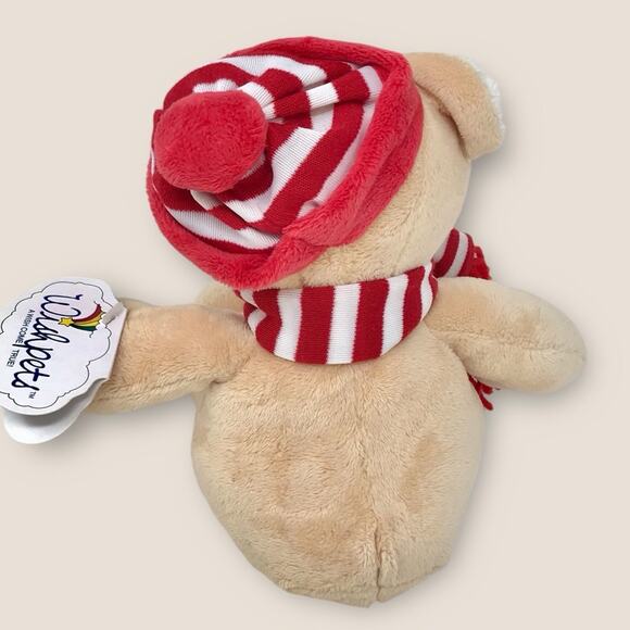 Wishpets NWT Jimi the Bear Christmas Holiday Plush Candy Cane Stripes 2006 - Picture 7 of 7